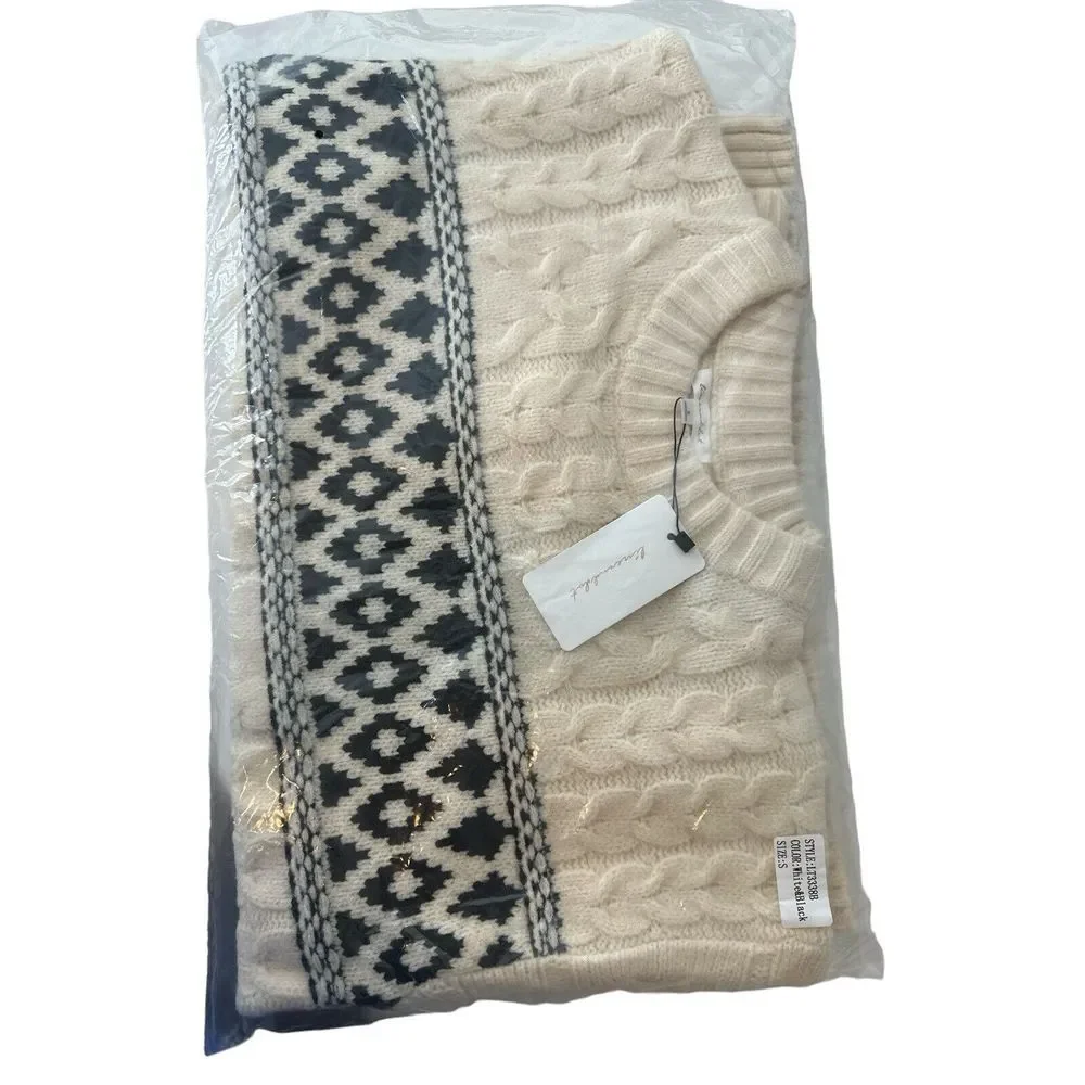 NWT REVOLVE LINE & DOT ‎ Sweater Women's Small Ivory Oversized NWT